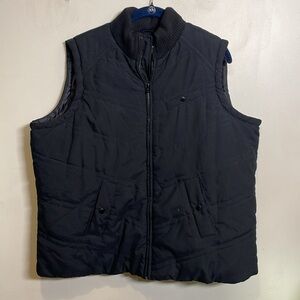 Jones New York Black Fabric Puffer Vest Size 1X